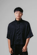 CAMISA CROPPED FOLHA DE CARANÁ - PRETO